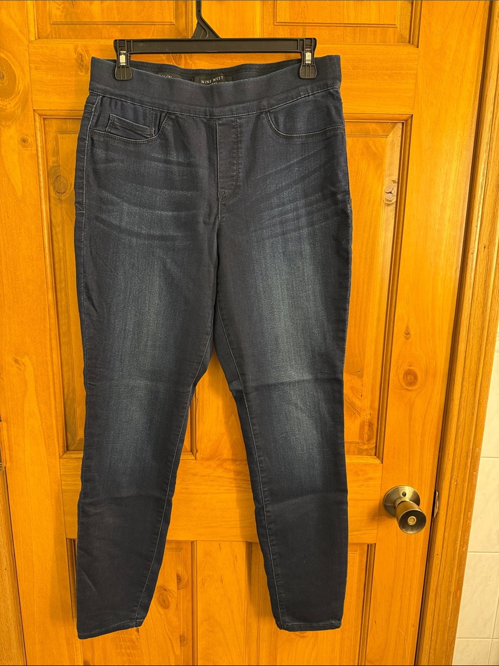 Nine West Women's Dark Blue Pull-On Skinny Jeans